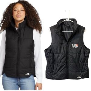 North Face Everyday Insulated Vest Womens Large Quilted Puffer Black Gorpcore